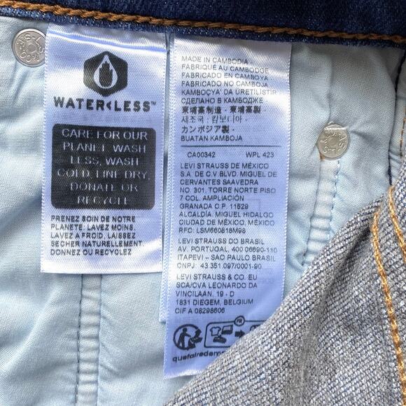 Levi’s Premium Ribcage Straight Ankle Jeans Medium Blue Women’s Size 24 - Picture 10 of 16